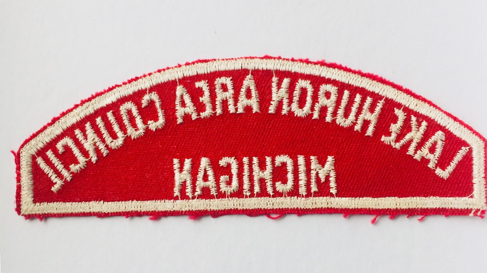Lake Huron Area Council Michigan Red And White Council Strip Rare eBay