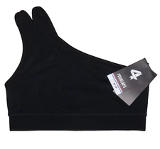 Luxury Athletic Line: FOURLAPS Black Stretch-Knit SOLO BRA Athletic Tank Bra M