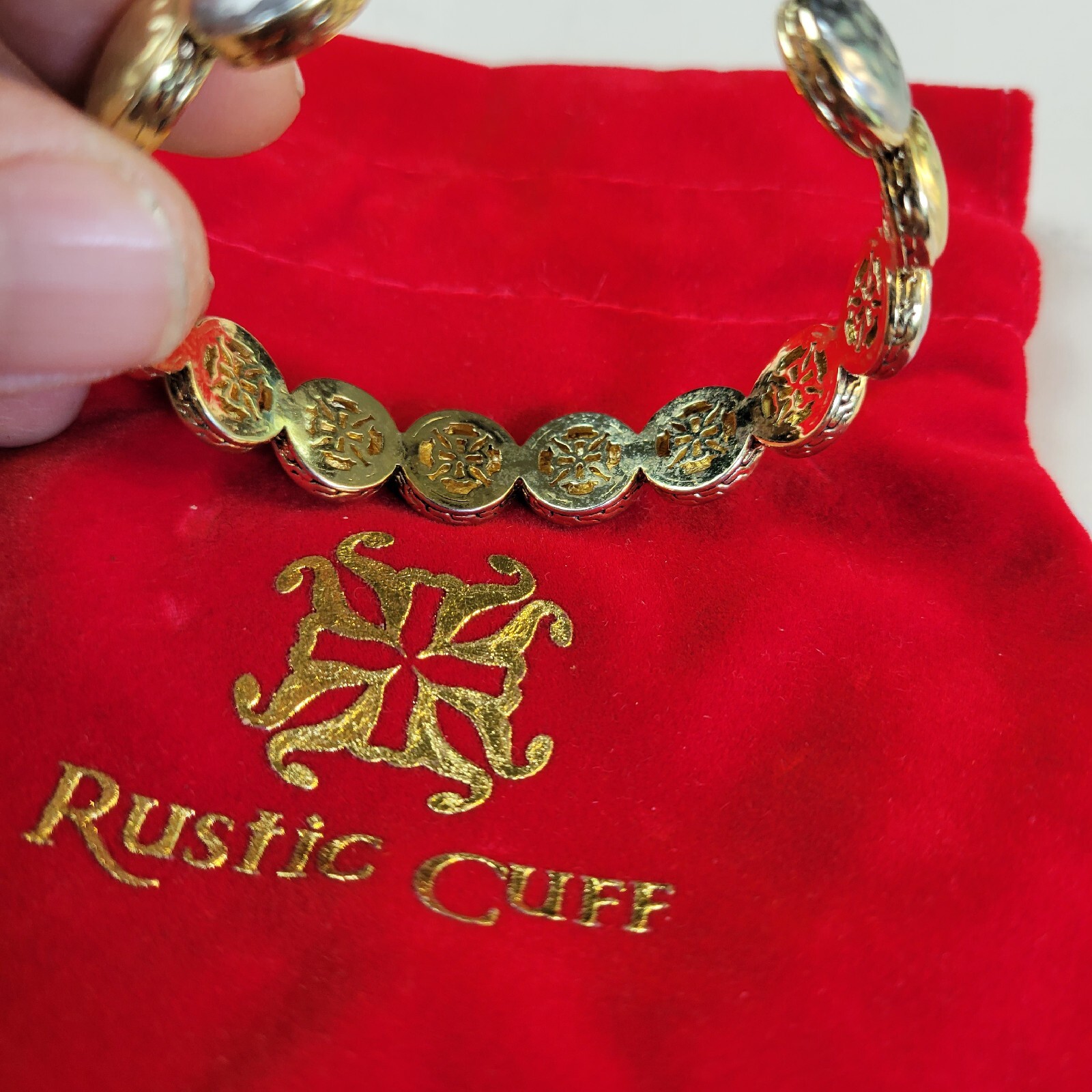 RUSTIC Cuff Unique Brass and Silver Bracelet, Bag… - image 6
