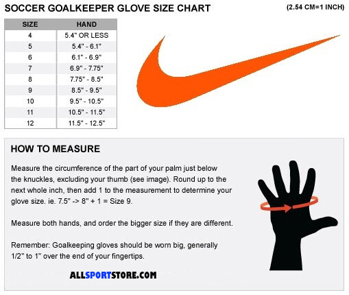 nike hyperwarm gloves junior size chart
