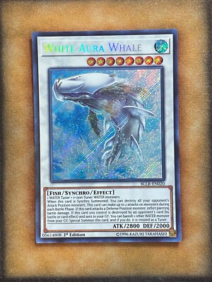 Yugioh White Aura Whale BLLR-EN020 Secret Rare 1st Ed LP