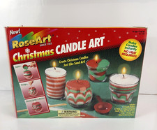 Vtg 1996 RoseArt Christmas Candle Making Art Kit NOS Made in USA Open Box UNUSED