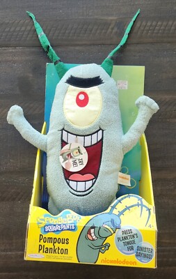 SPONGEBOB SQUAREPANTS POMPOUS PLANKTON 11 INCHES TALL (TALKING