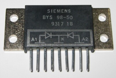 Siemens 60 Amp - 50 V Schottky High Current Rectifier   BYS98-50  Common Cathode