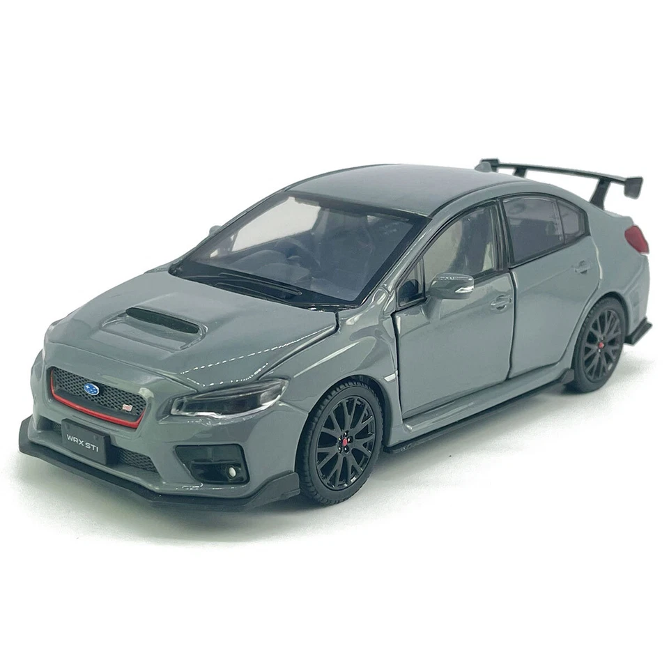 1/32 Subaru WRX STI Diecast Model Car Alloy Toy Vehicle with Light for Kids Gray - Image 4 of 4