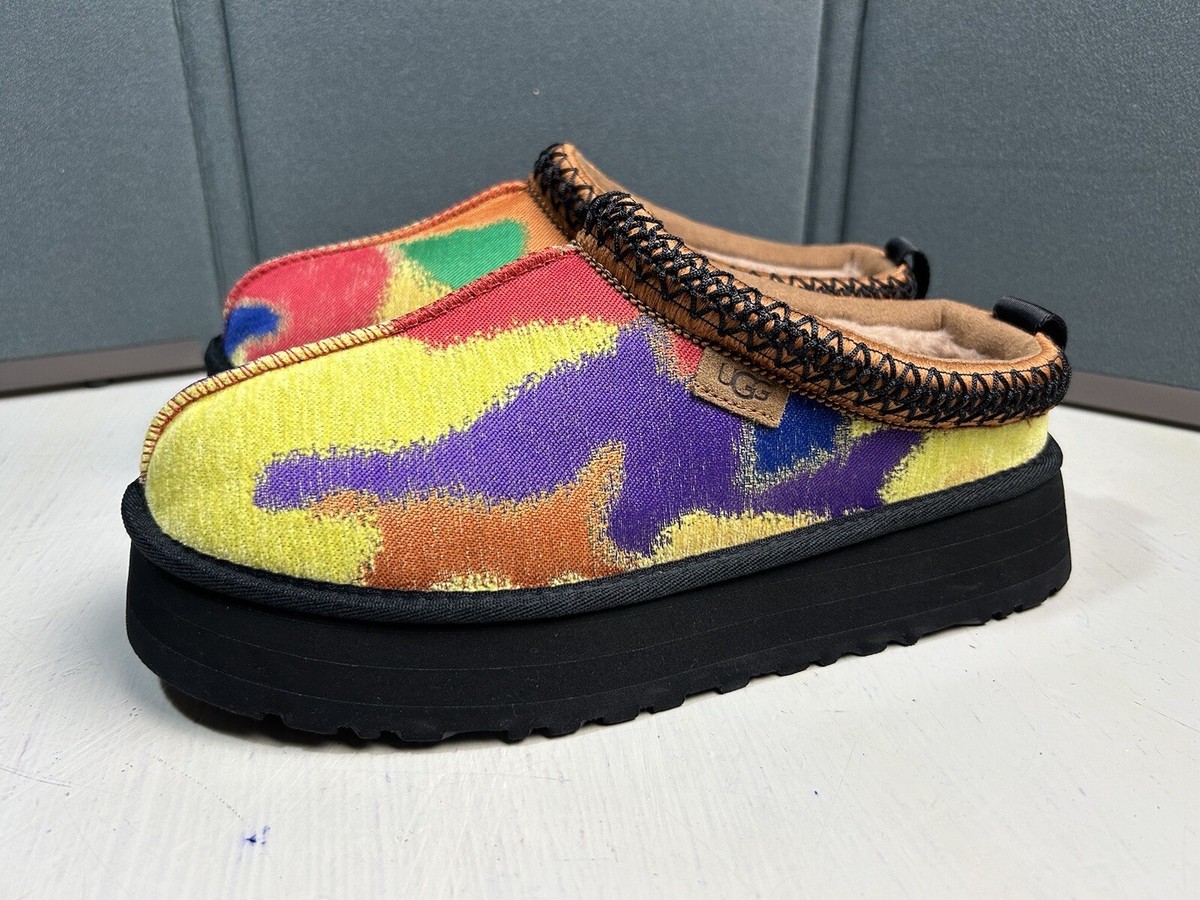 UGG TAZZ WOMEN SIZE 6 PRIDEPOP PRIDE SHEARLING PLATFORM