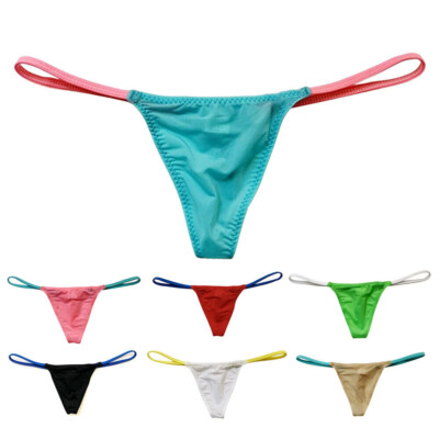 G-String Thongs Briefs Mens Lingerie Underwear Low Rise Bikini T-Back Mesh Thin