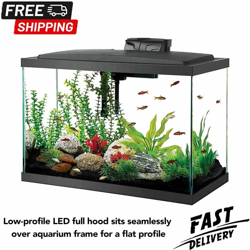 Aqua Culture 20Gallon Glass Aquarium Starter Kit With LED