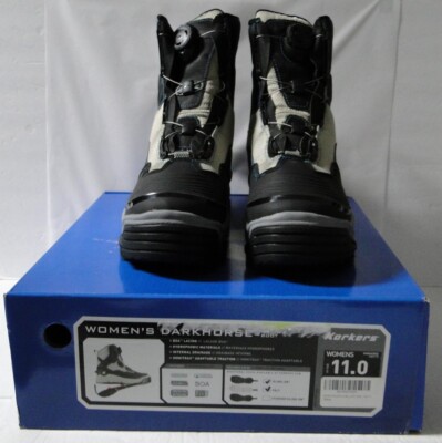 Korkers Womens Darkhorse Wading boots w/Felt & Kling-On rubber soles Size 11 NEW
