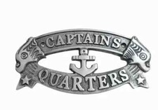 Captain Quarters Sign, Maritime Boat Plaque Sign, Captain Quarter Batch Sign