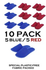 Gender Reveal Party Pack 5 Pairs Blue 5 Pairs Red Disposable Men Women Slippers