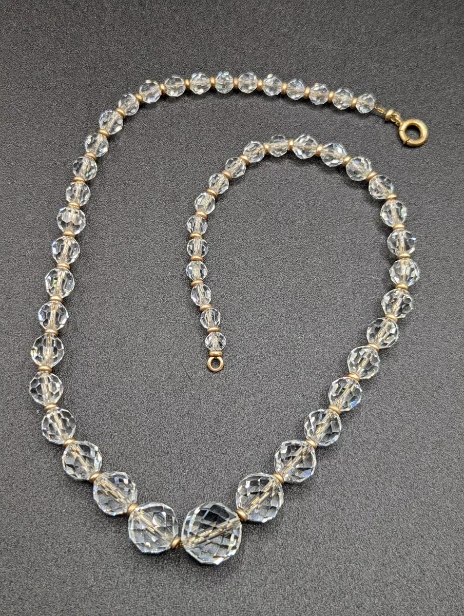 Graduated crystal shop necklace