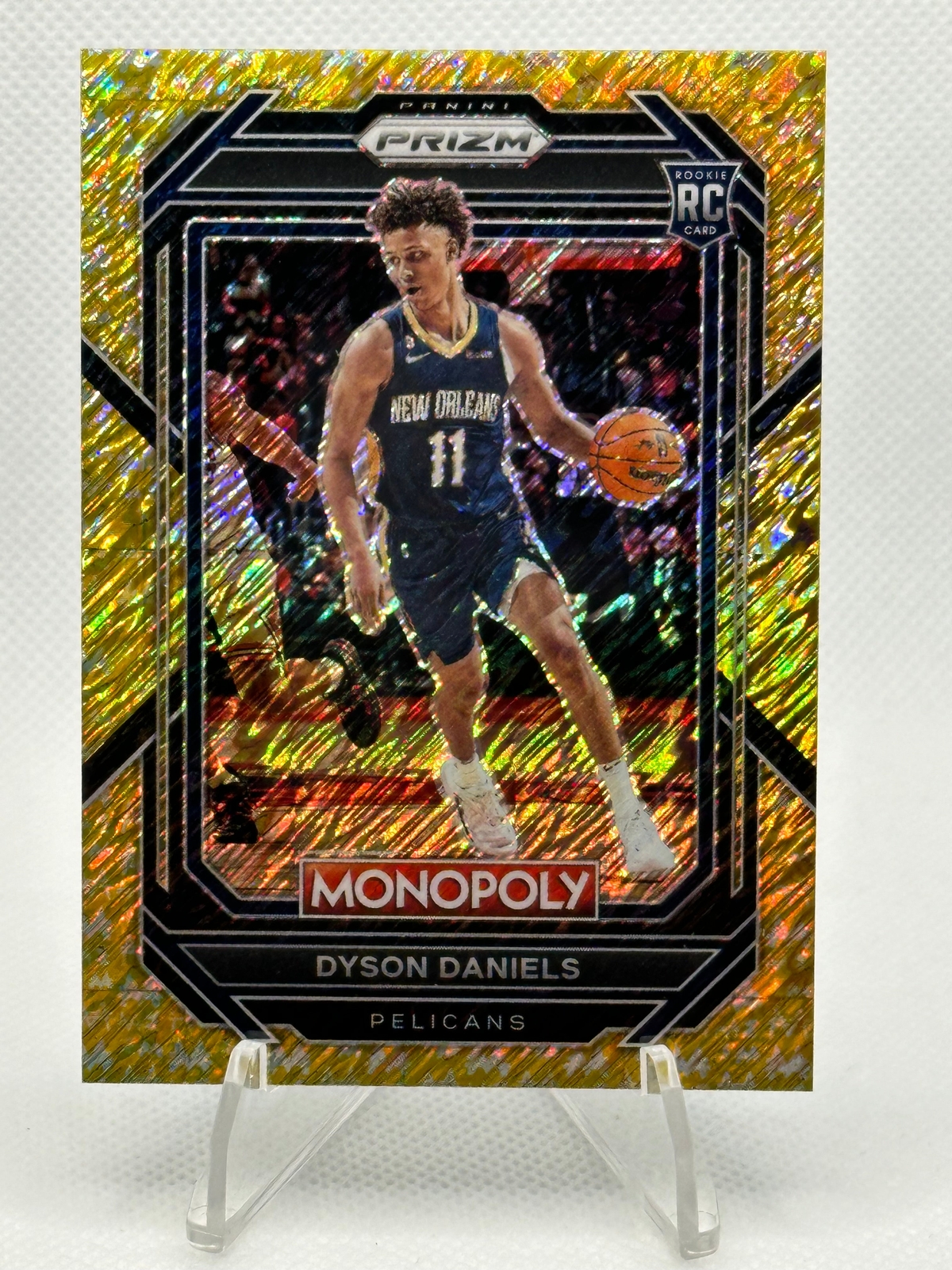 2022-23 Panini Prizm Monopoly #57 Dyson Daniels (RC) /500 (Gold Shimmer)