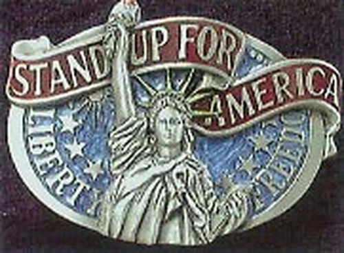 STAND UP FOR AMERICA BELT BUCKLE LIBERTY FREEDOM BUCKLES