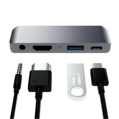 Satechi Pro Hub Adapter USB-C Aluminium  100% NEU & Ungeöffnet