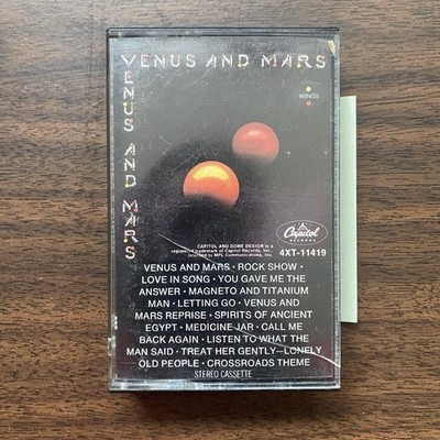 PAUL MCCARTNEY & WINGS Venus And Mars Rock Vintage Cassette Tape VG