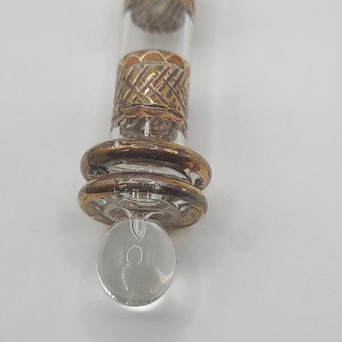 Vintage Glass Ornament Gold Tone - Picture 2 of 9