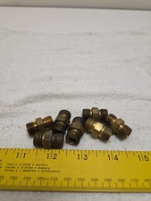 Binks 83-1050 DM Brass Nipple 1/4 X 1/4 Lot Of 7