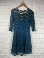 Asos Women’s Dress Size 10 Green Blue Lace