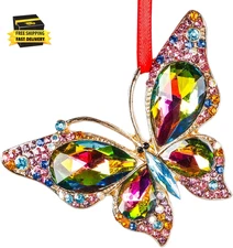 Butterfly Christmas Ornaments 2025 - Metal Monarch Butterfly Keepsake Christmas