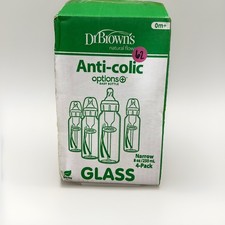 Dr Browns Anti Colic Glass Narrow Baby Bottles 4oz 120ml NEW
