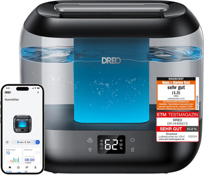 Dreo Smart Luftbefeuchter Für Schlafzimmer, Oben Befüllbarer 4L Supergroßer Kühl