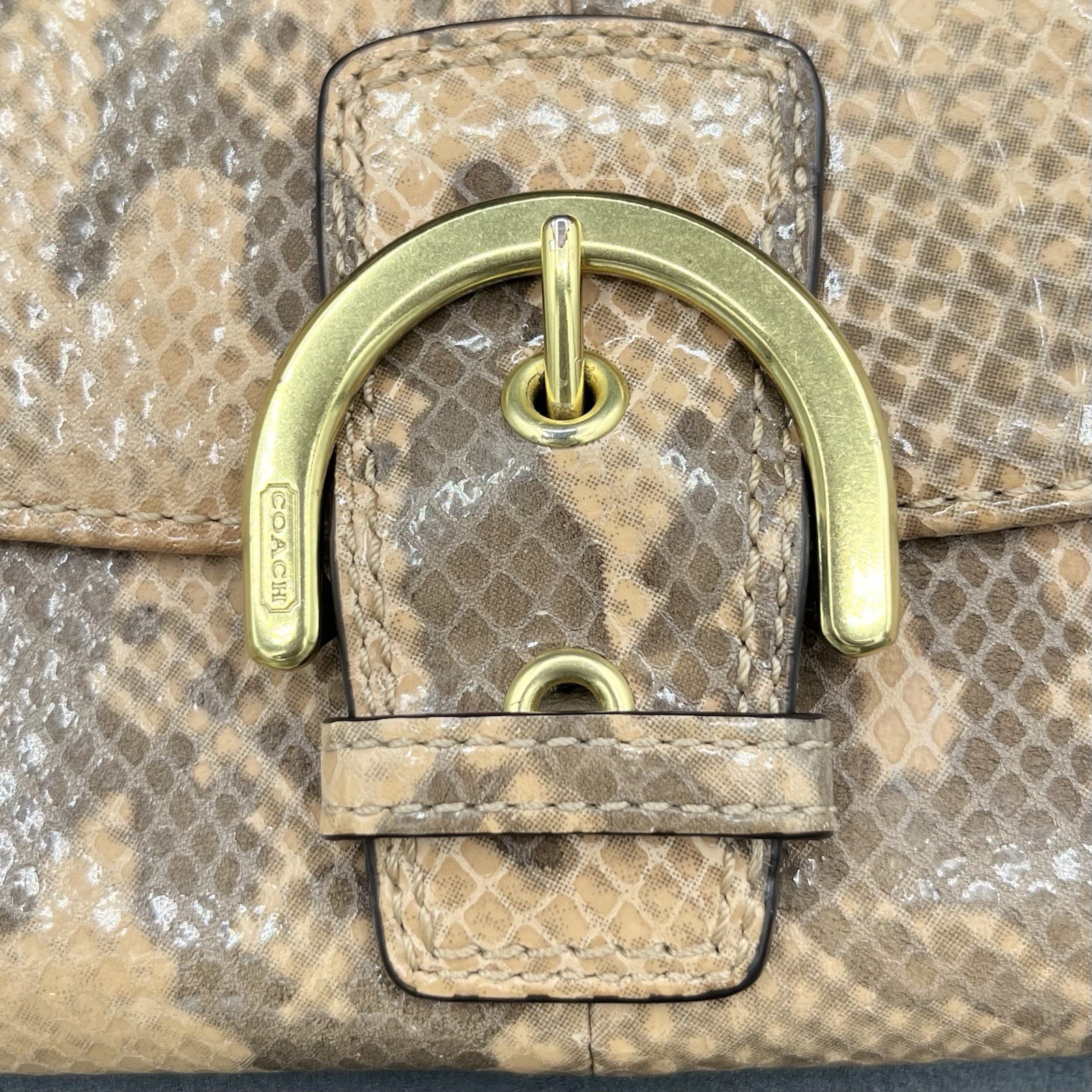 Coach Python Embossed Leather Soho Continental Wa… - image 13
