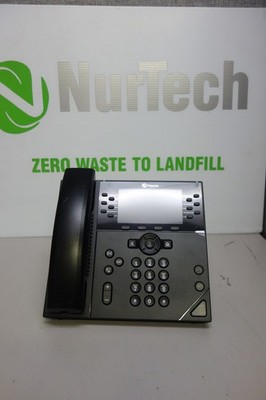 LOT 12 Polycom 2200-48840-001 VVX 450 Corded Telephone w/ Handset + Stand