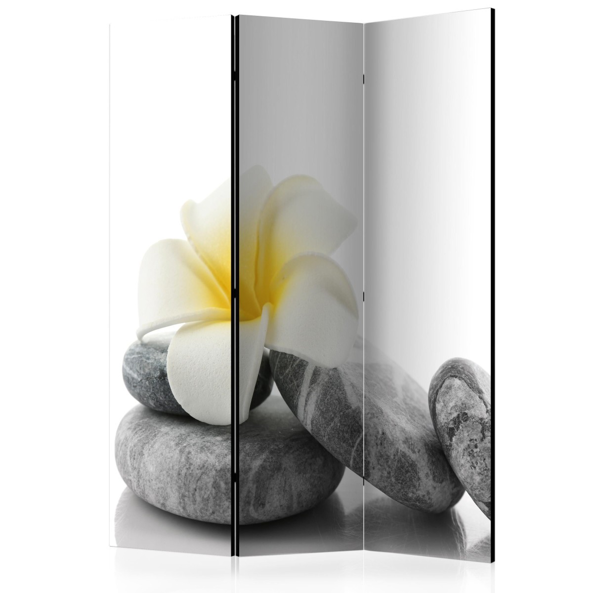 Paravent 3 volets White Lotus pour masquer un espace de rangement