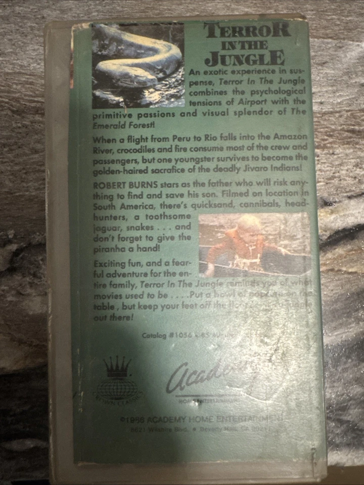Terror in the Jungle VHS Tape, Cult Horror Adventure Rare HTF OOP Vtg Video - Image 2 of 2