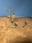Vintage Marx Battle of Blue & Gray Playset 3 Original Gray Dead Tree & Stumps