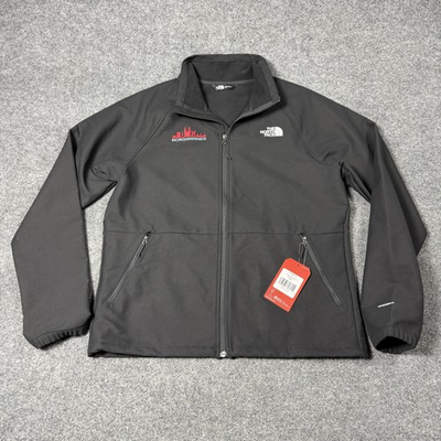 #ad #ad The North Face Jacket Mens Large Black WindWall Softshell Full Zip BorgWarner $39.99