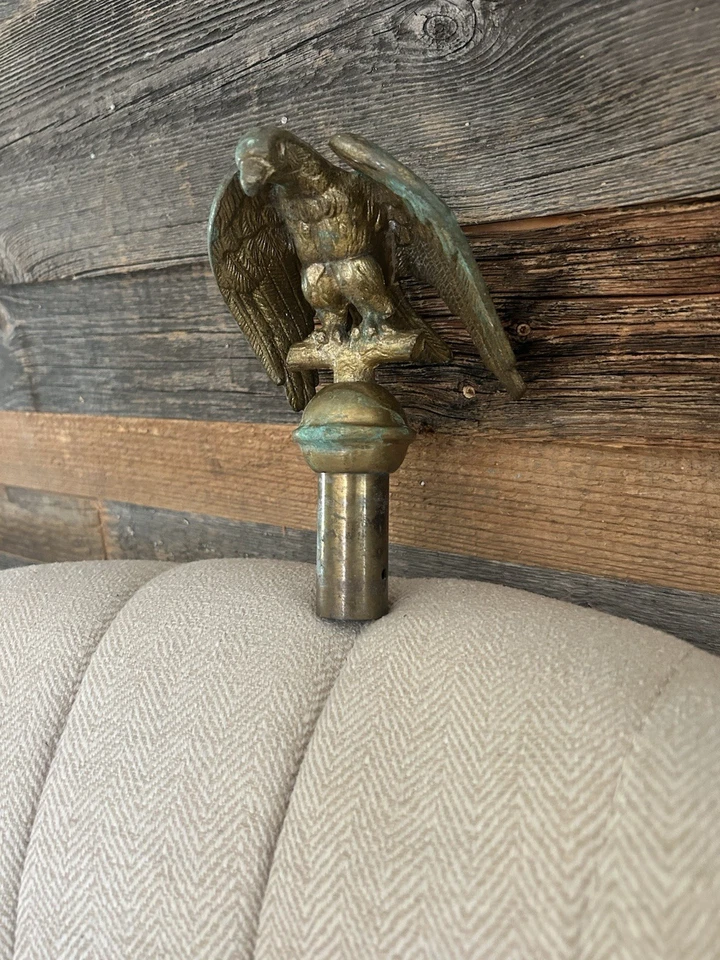 Старинный литой бронзовый флагшток с орлом американский флаг конец 19 - начало 20 века - Изображение 2 из 4