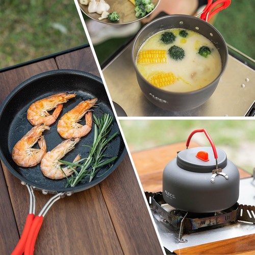 Camping Cookware - Alumina Cooking Set with Kettle, Lightweight Portable Gear... - Picture 7 of 8