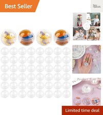 50 Pack Translucent Small Round Capsules 1.1 Inch Vending Machine Empty Plast...