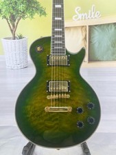 NEW LP Electric Guitar Green Quilted Maple Top Bone Nut Gold Hardware