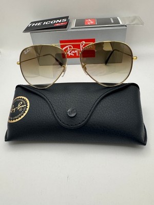 Ray-Ban RB3025 Aviator Large Metal Arista Lens Brown Größe 58