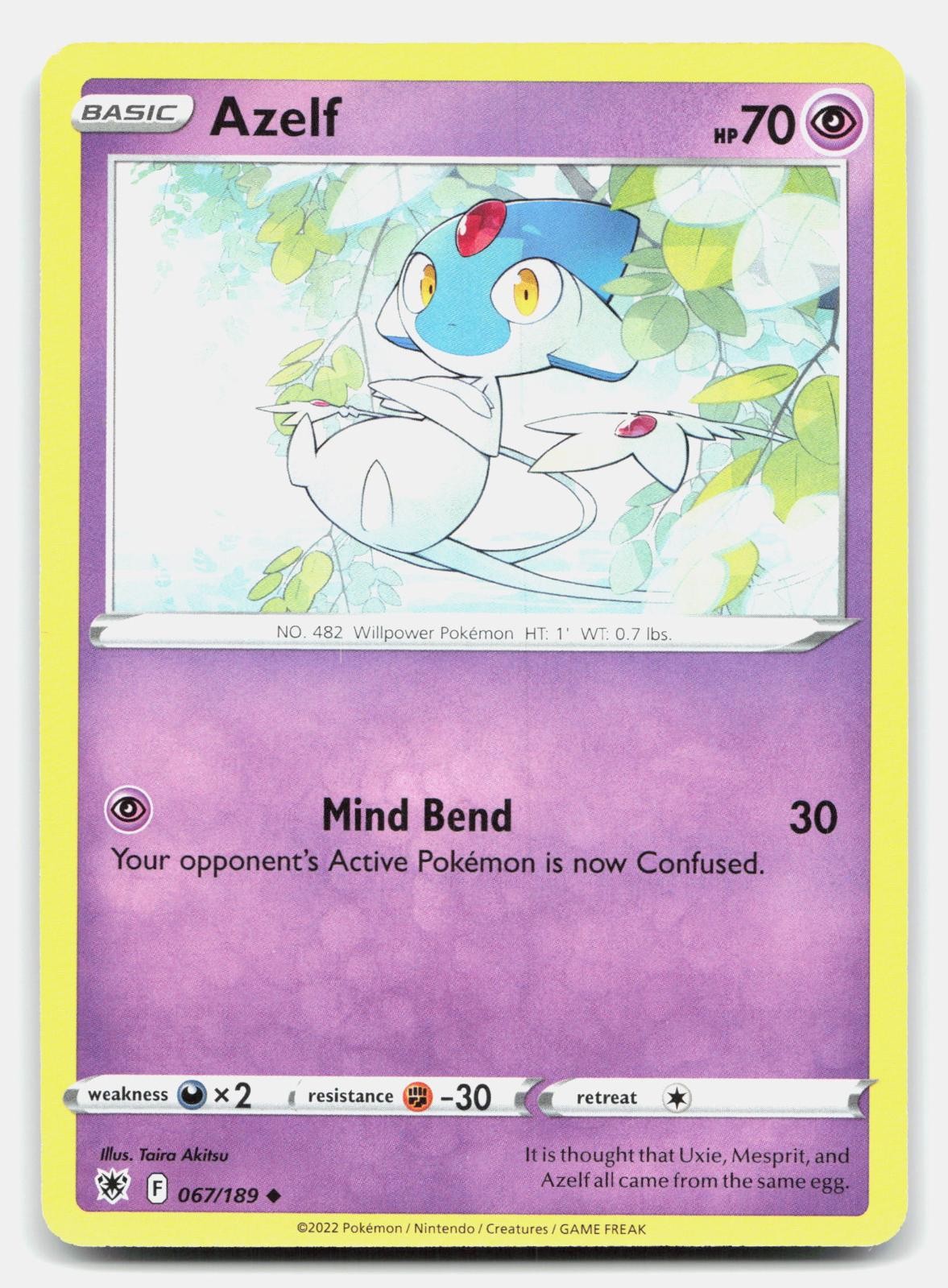 Azelf 067/189 Uncommon Astral Radiance Pokemon Near Mint