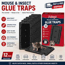 Mouse & Insect Traps 12 Pack, Heavier Sticky Traps with Non-Toxic Glue for Mice