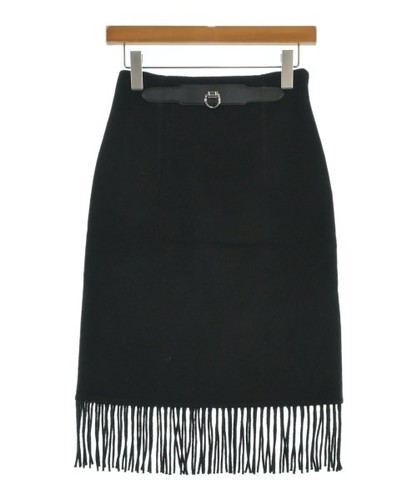 HERMES Knee-length Skirts Black 34(Approx. XXS) 2200663725038