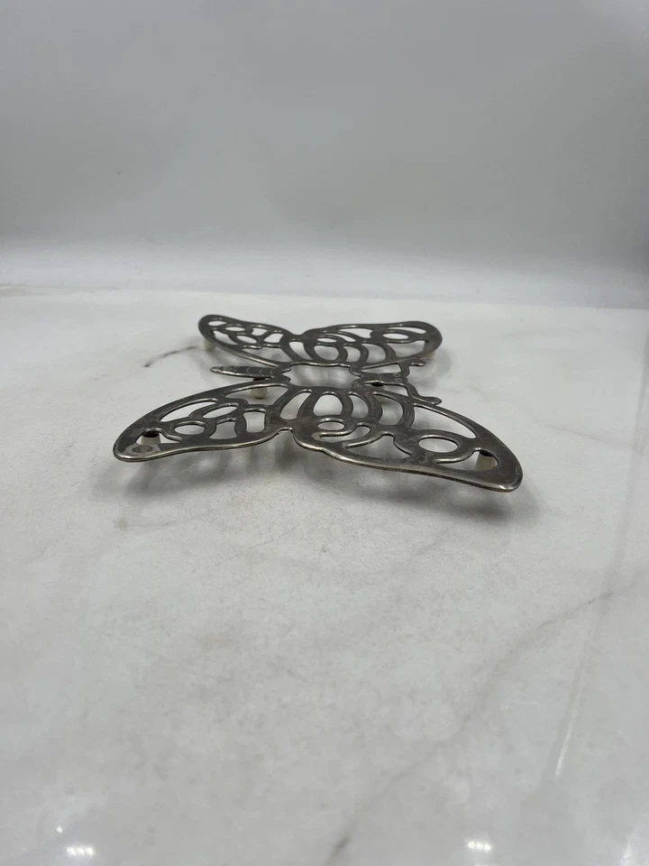 Butterfly Metal Trivet Hot Plate Stand with Feet Kitchen Countertop Decor - Image 3 of 4