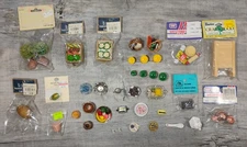 Vtg Dollhouse Miniatures Lot Kitchen Food Decor Westrim Darice Craftwood 1:12