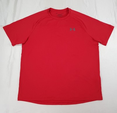 UNDER ARMOUR THE TECH TEE HERREN GRÖSSE LARGE ROT RUNDHALSAUSSCHNITT TRAINING T-SHIRT TOP