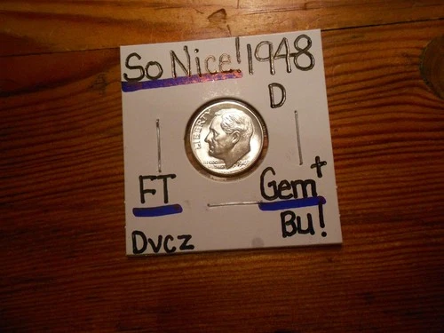 1948D Roosevelt Dime Gem BU+ SO NICE!!! Full Torch!!! LUSTER++++++