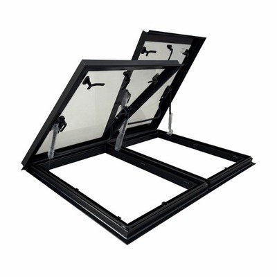 SWISS OUTDOOR Dachfenster XXL Echtglas 1200x800 Eckig DOPPELFENSTER  E-Zulassung