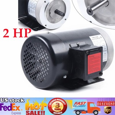 2-HP 3 Phase Electric Motor 3450 RPM 56C Frame TEFC 230/460V Premium Efficiency