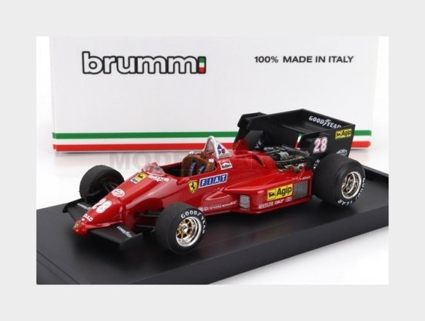 Brumm R143-UPD Ferrari F1 126C4 N 28 Belgium GP 1984 Rene Arnoux Rot Schwarz-image