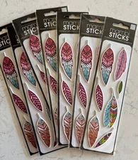 Me & My Big Ideas Mambi Sticks Stickers - Brand New Sealed Feathers 7 packs