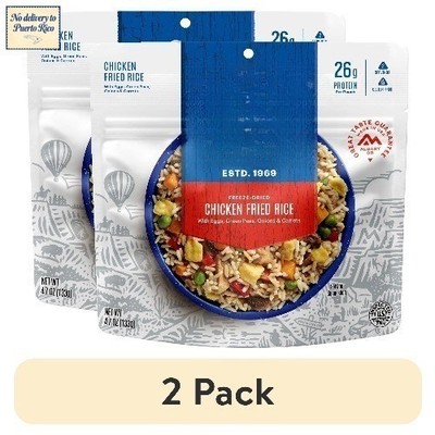 (2 pack) Chicken Fried Rice, Gluten-Free Freeze-Dried Food