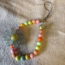 Colourful Beaded And Flower Phonechain/ Key Chain